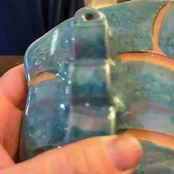 VINTAGE WHIMSICAL MAX HINDT POTTERY CHESHIRE CAT TOOTHBRUSH HOLDER SIGNED - Picture 4 of 6